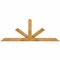 Ekena Millwork Saratoga Rough Sawn Timber Gable Bracket, Western Red Cedar, 72"W x 27"H x 2"D x 4"F, 9/12 Pitch GBW072X27X0204SAR00RWR - alternate 1